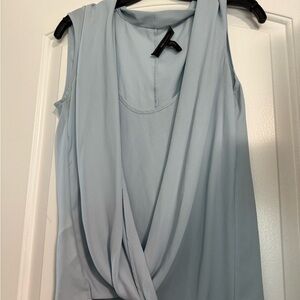 BCBGMaxAzria Light Blue Draped Top